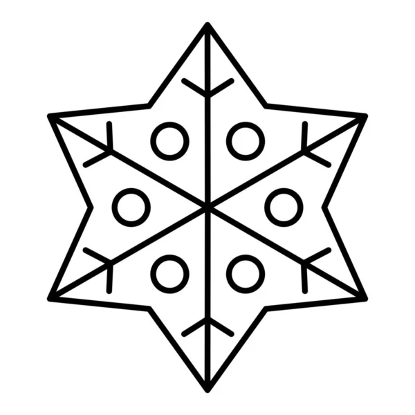 Рождественское Украшение Икона Звезды Рождества Стиле Абрис — стоковый вектор