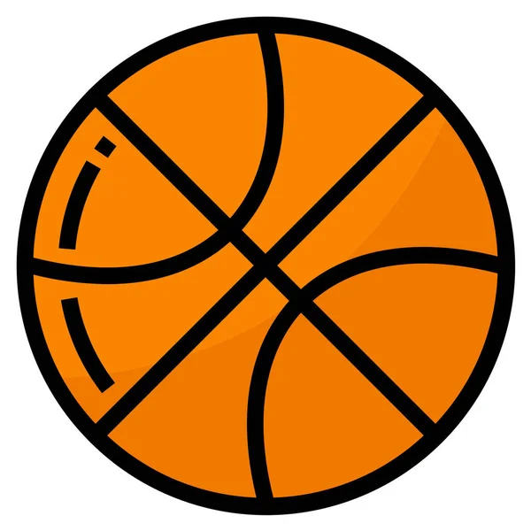 バスケットボールの概要レクリエーション 趣味のアイコンがいっぱいアウトラインスタイルで — ストックベクタ