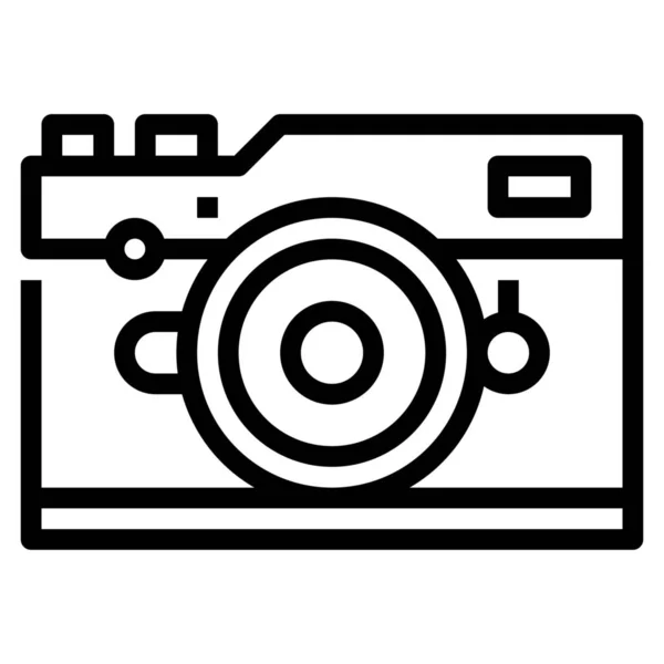 Ψηφιακό Εικονίδιο Φιλμ Φωτογραφικής Μηχανής Στυλ Περιγράμματος — Διανυσματικό Αρχείο