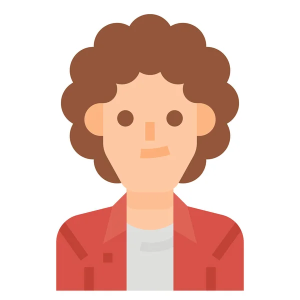 Icono Hipster Avatar Afro Categoría Avatares — Vector de stock