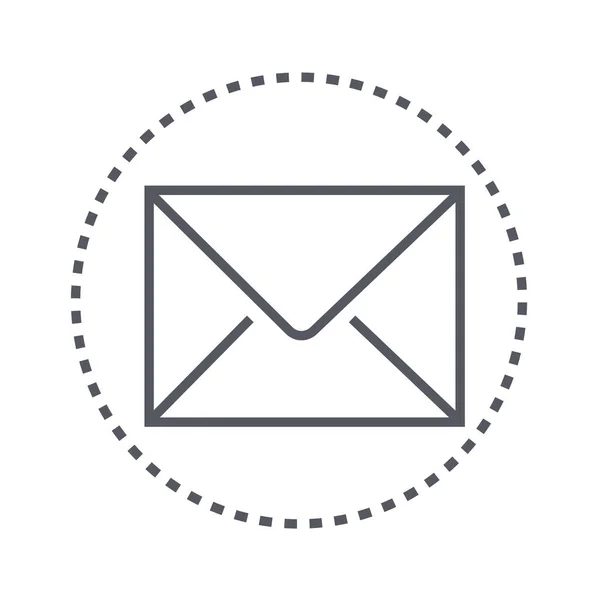 Envelope Carta Ícone Mail Estilo Esboço —  Vetores de Stock