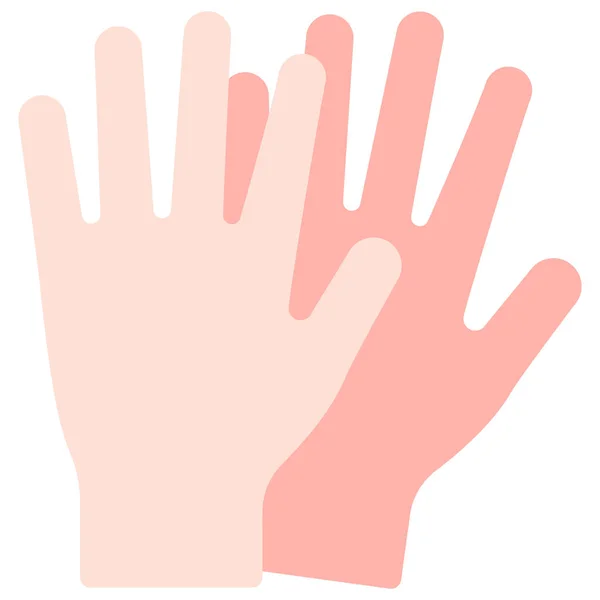 Kläder Handskar Handske Ikon Kläder Tillbehör Kategori — Stock vektor