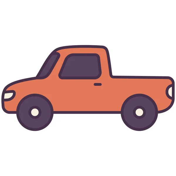 Car Pick Icon Filled Outline Style — 스톡 벡터