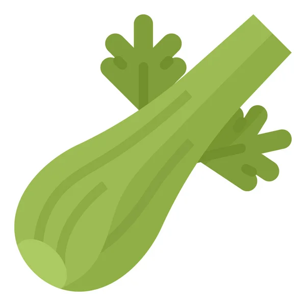 フラットスタイルのセロリの健康野菜アイコン — ストックベクタ