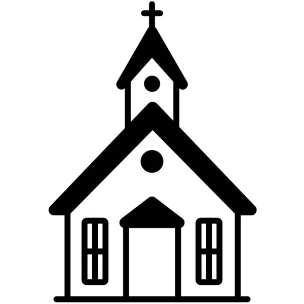 Building Christian Church Icon Buildings Category — Stock Vector