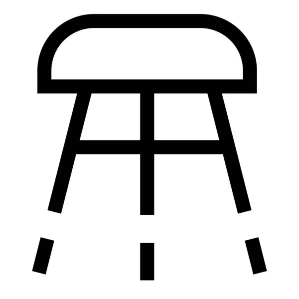Komfortmöbler Sits Ikon Kontur Stil — Stock vektor