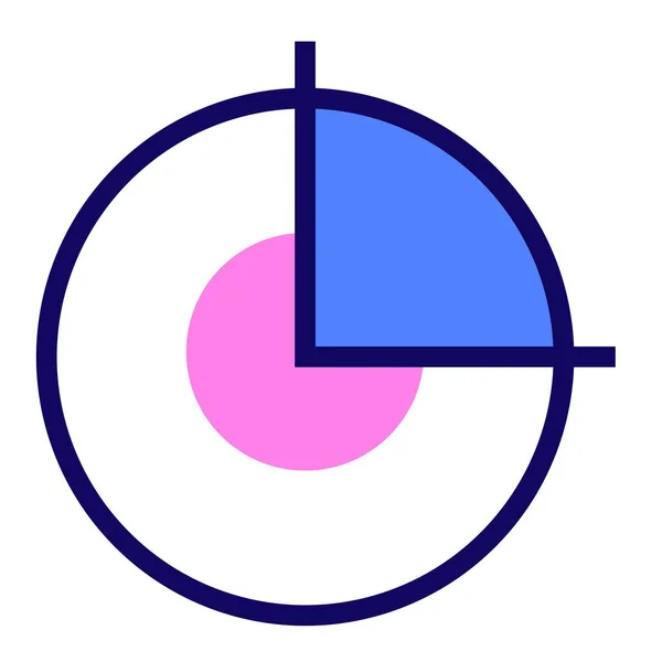 Ícone Diagrama Gráfico Análise Estilo Esboço Preenchido — Vetor de Stock