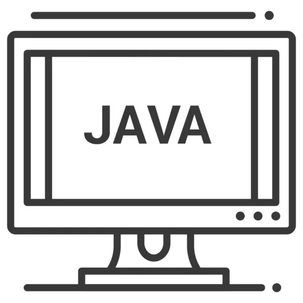 Pazarlama Seo Kategorisinde Java Programlama Simgesini Göster — Stok Vektör