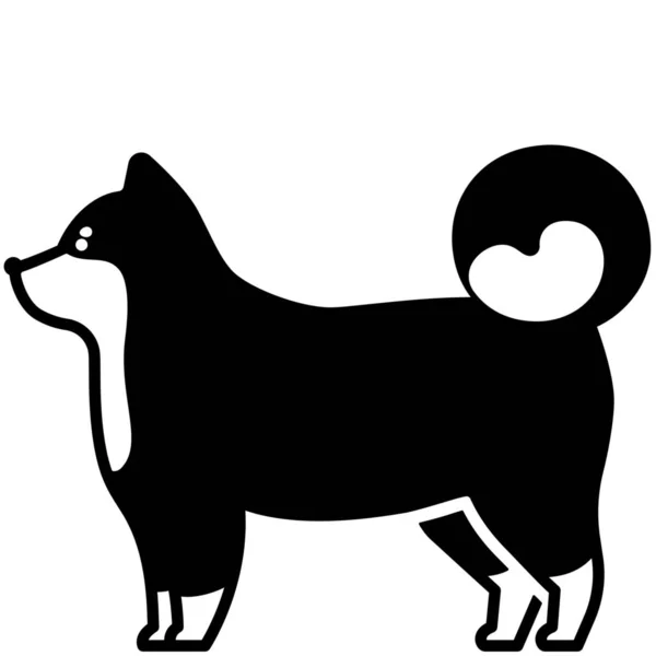 Animal Perro Doméstico Icono Categoría Animales — Vector de stock