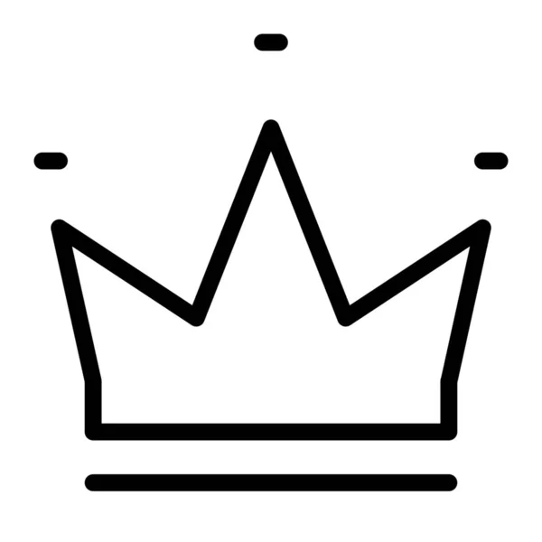 Корона Короля Преміум Значок Стилі Контур — стоковий вектор