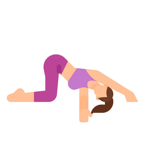 Oefennaald Pose Icoon Fitness Yoga Dieet Categorie — Stockvector