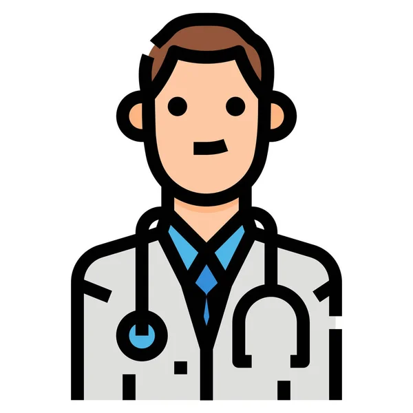 Avatar Lékař Lékařská Ikona — Stockový vektor