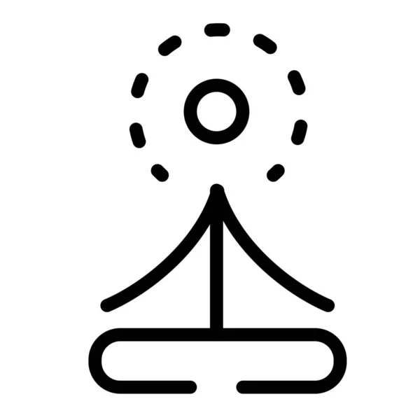 Gezondheid Gezondheidszorg Padmasana Pictogram — Stockvector