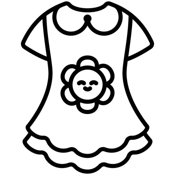 Vestido Ropa Niño Icono — Archivo Imágenes Vectoriales