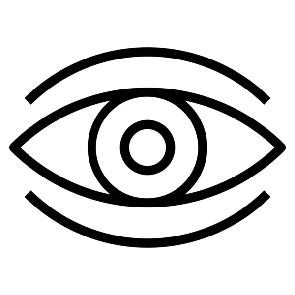 Übersichtssymbol Für Augeneindrücke Outline Stil — Stockvektor