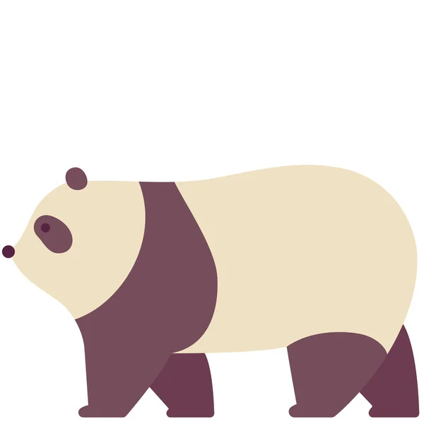 Zwierzę Niedźwiedź Puszysty Ikona Płaski Styl — Wektor stockowy