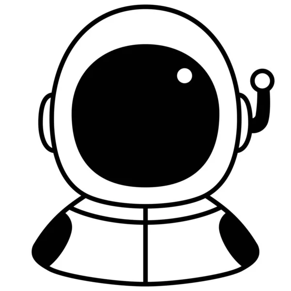 Astronaut Avatar Karriere Ikone Soliden Stil — Stockvektor