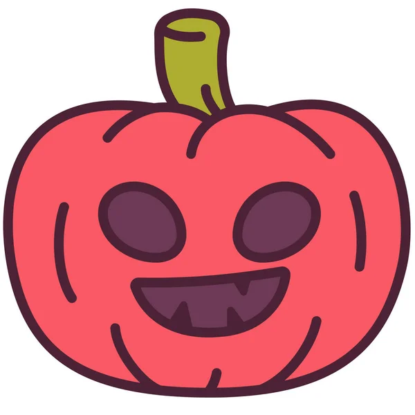 Halloween Horor Jack Icon Filled Outline Style — Stockový vektor