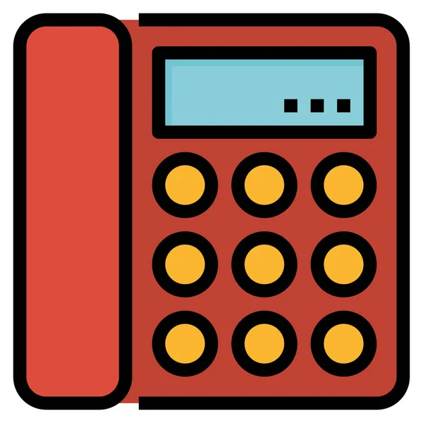 Call Dial Telefoon Pictogram Gevulde Omtrek Stijl — Stockvector