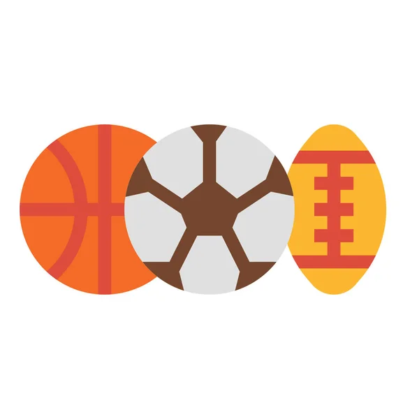 Activity Exercises Game Icon Flat Style — Image vectorielle