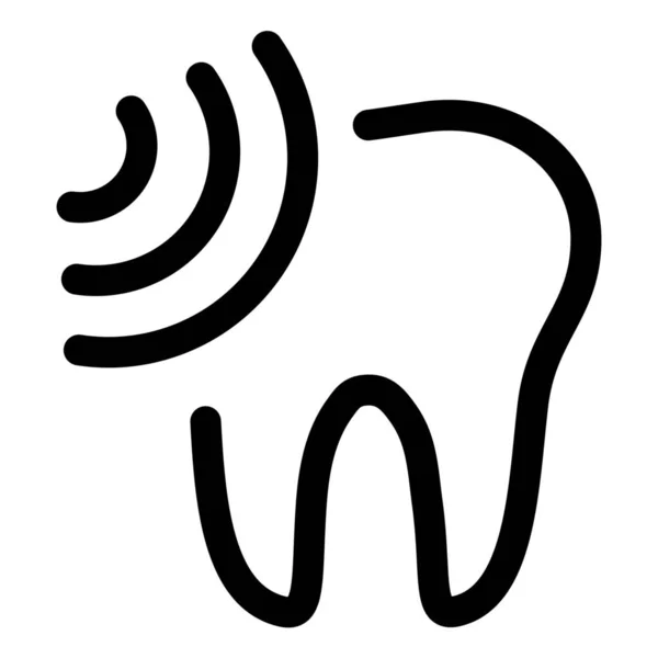 歯列矯正歯のアイコンをアウトラインスタイルで表示 — ストックベクタ