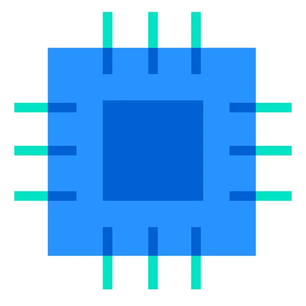 Chip Cpu Hardware Icoon — Stockvector