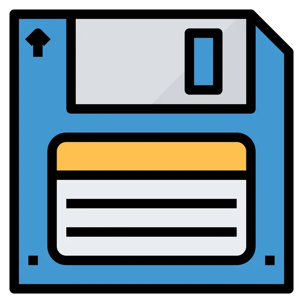 Значок Теки Файлів Даних Стилі Заповненого Контуру — стоковий вектор