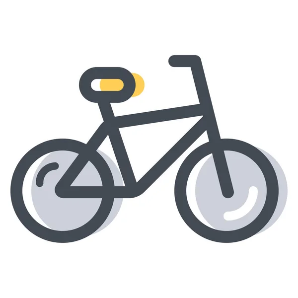 Bicycle Bike City Transport Icon Filled Outline Style — Stock Vector