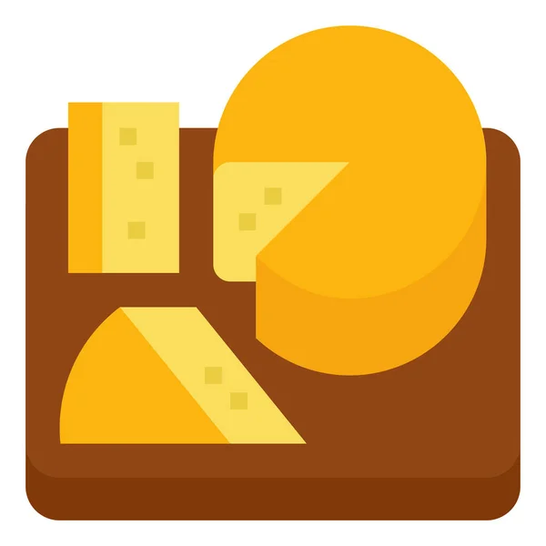 奶酪食品农业图标 — 图库矢量图片