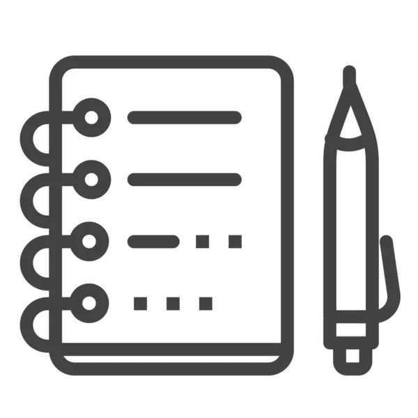 Notizblock Stift Planer Symbol — Stockvektor