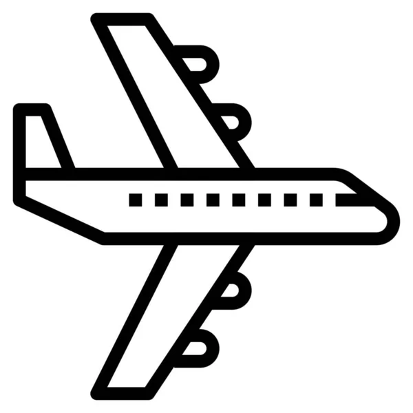Іконка Логістики Авіаперевезень Стилі Контур — стоковий вектор