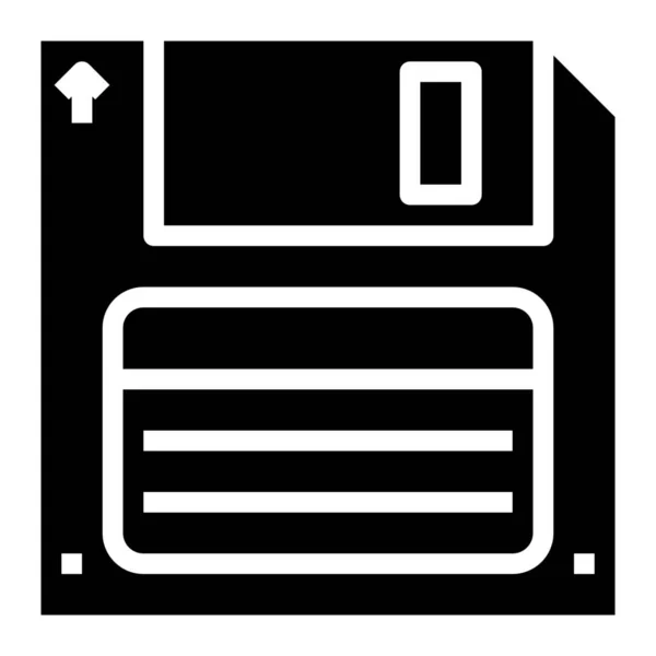 Icono Carpeta Del Archivo Datos Estilo Sólido — Vector de stock