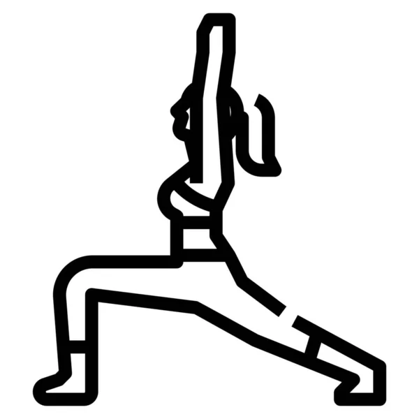 Bewegung Pose Urdhva Symbol Der Kategorie Fitness Yoga Ernährung — Stockvektor