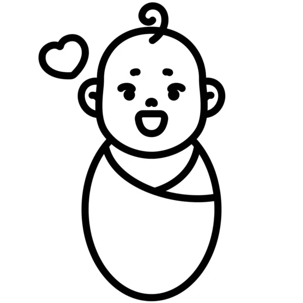 Baby Kid Happy Icon — Stock Vector