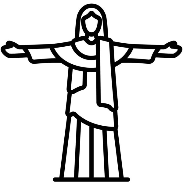 Икона Бразилия Здании — стоковый вектор