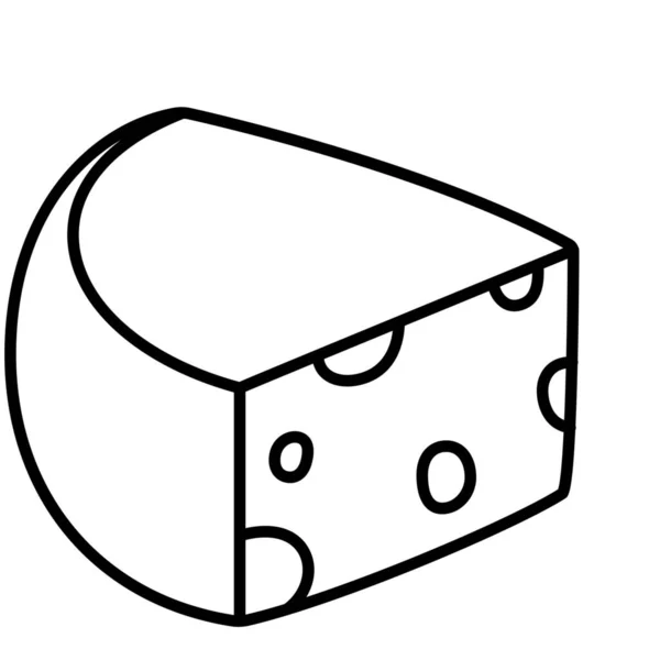 Иконка Сыра Сельскохозяйственной Пекарни Стиле Наброска — стоковый вектор