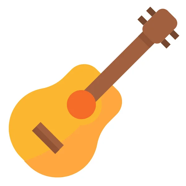 Guitar Instruments Music Icon Flat Style — Stok Vektör