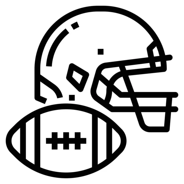 American Football Outline Recreação Hobbies Icon Outline Style — Vetor de Stock