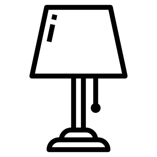 Lamp Meubellamp Icoon Outline Stijl — Stockvector