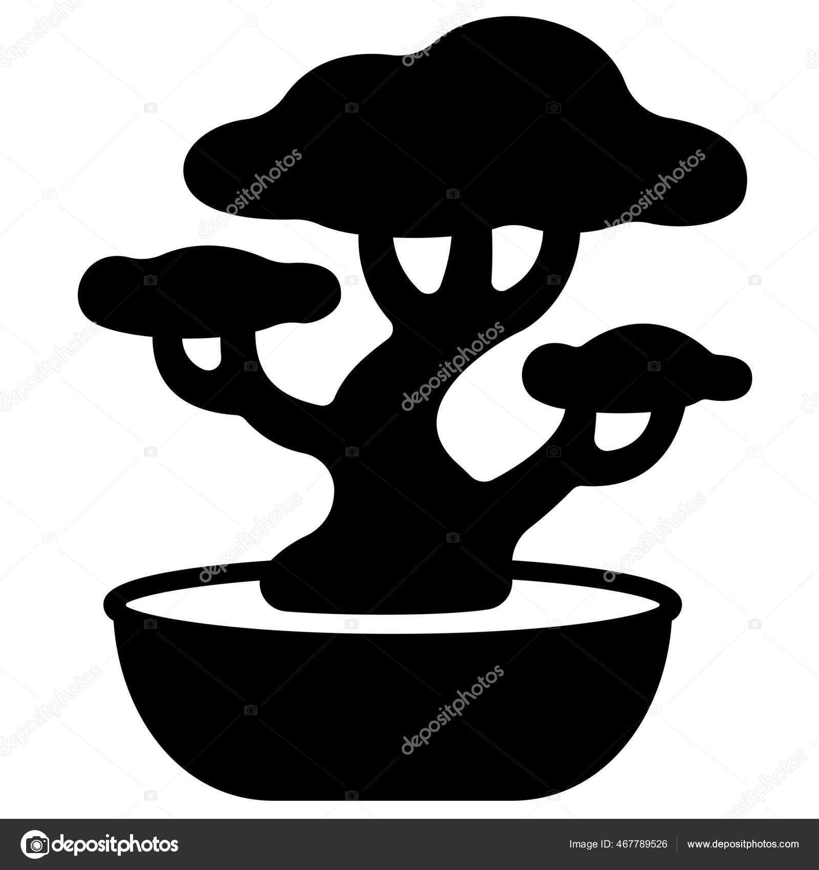 Bonsai Chinese Japanese Icon Solid Style Stock Vector by ©iconfinder