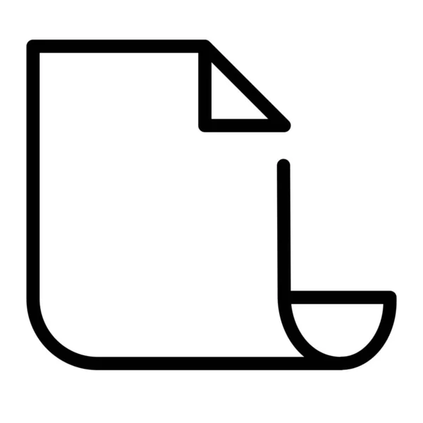 Ikona Papíru Stránce Dokumentu Stylu Osnovy — Stockový vektor