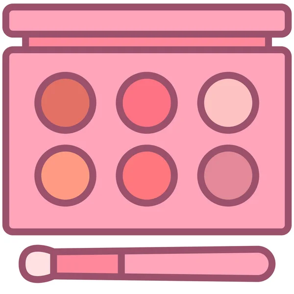 Schoonheidskleuren Cosmetische Pictogram Haar Make Cosmetica Categorie — Stockvector