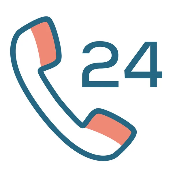 Call Center Hotline Telefon Symbol — Stockvektor