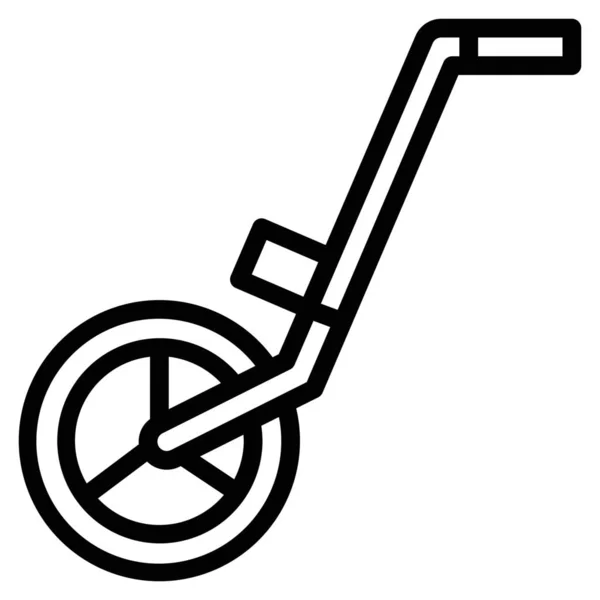 Baugerät Messsymbol Outline Stil — Stockvektor