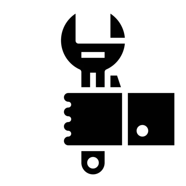 Wartung Reparatur Service Symbol Solid Stil — Stockvektor