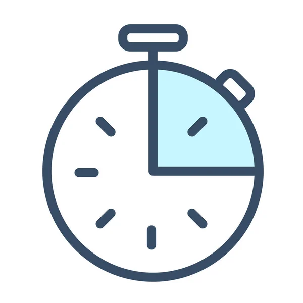 Business Deadline Stopwatch Icon Outline Style — 스톡 벡터