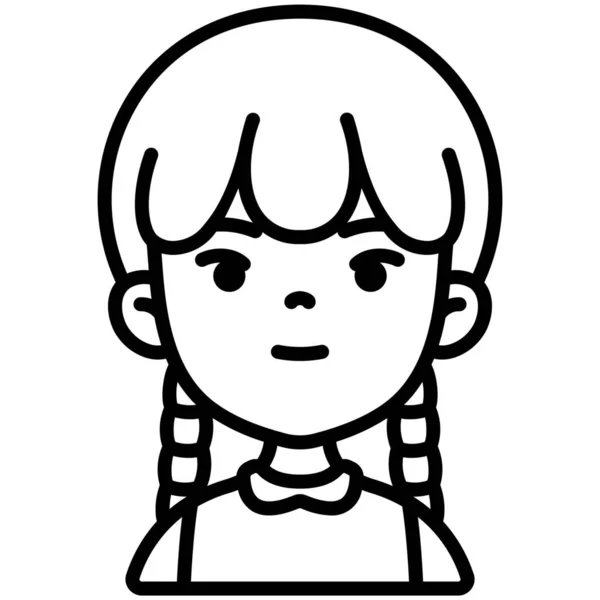 Аватар Дитяча Іконка Дівчини — стоковий вектор