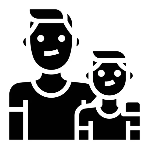 Rodičovská Ikona Otce Jednolitém Stylu — Stockový vektor