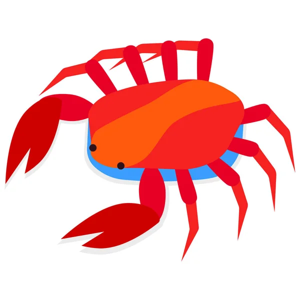 Krab Zee Zeevruchten Icoon — Stockvector