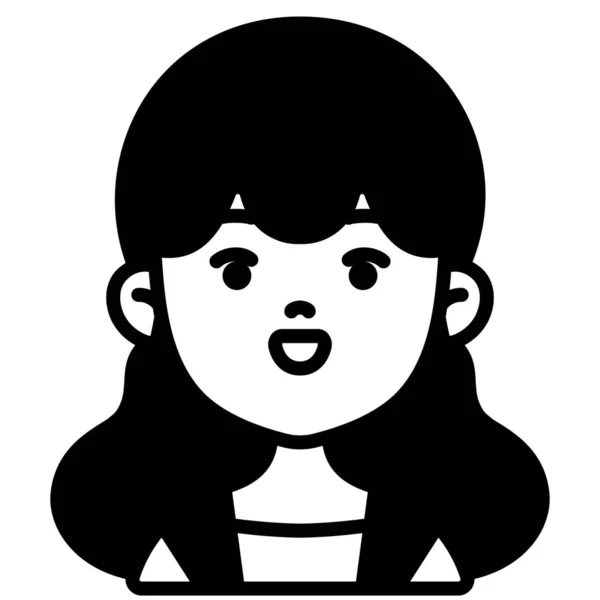 Аватар Детей Икона Девушки — стоковый вектор